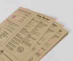 Menu giấy kraft - Sự lựa chọn hoàn hảo cho nhà hàng và quán cà phê